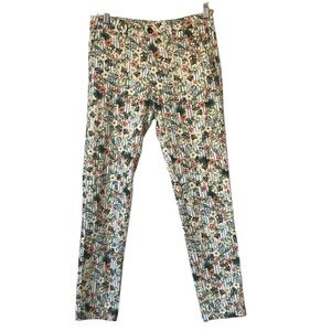 Hod Paris Floral mid/high rise slim leg Women's Pants size 26